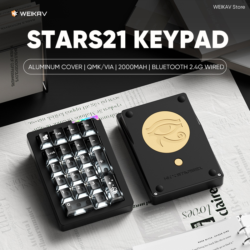 Keyboard Numpad Separate - オリジナル WEIKAV Stars21 ワイヤレスアルミキーパッドキーボード Bluetooth 2.4G