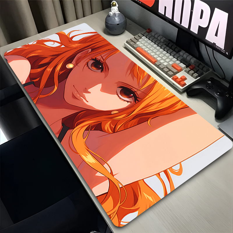 Gaming Accessories For Gaming Laptop - かわいいマウスパッド ワンピース ナミ ゲーマー向けキーボードデスク アニメ DBZ