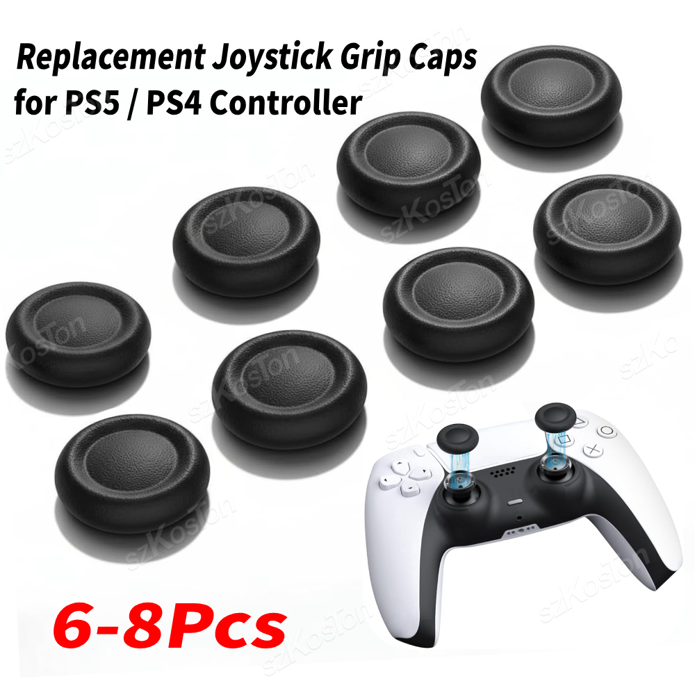 Gaming Accessories For Ps5 - 6-8 個の交換用ジョイスティックキャップ PS5 /PS4 コントローラー用滑り止め親指グリップキャップボタン修理部品 PS5