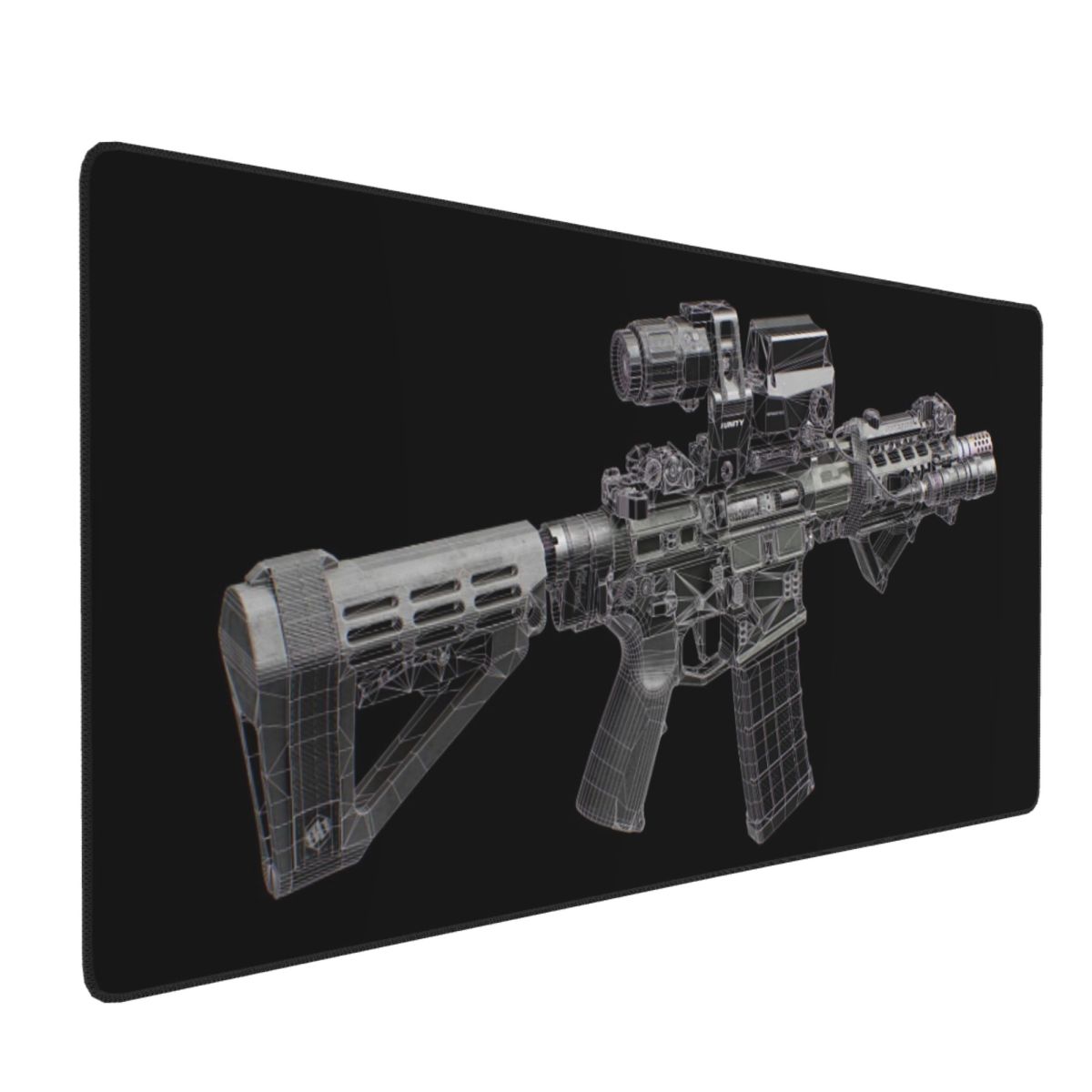 Gaming Accessories Drawing - 大型マウスパッドガン機械美学図面ゲーマーラップトップマットキーボードカーペットコンピュータゲームオフィスアクセサリーデスクマット