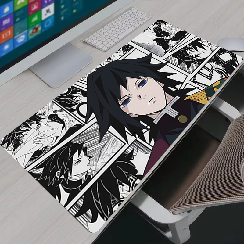 Gaming Accessories Gamer - マウスパッド XXL ゲーマーアニメ大型 PC キャビネットゴムカーペットトミオカギユデスクマットコンピュータゲームアクセサリーブラックマウスパッド