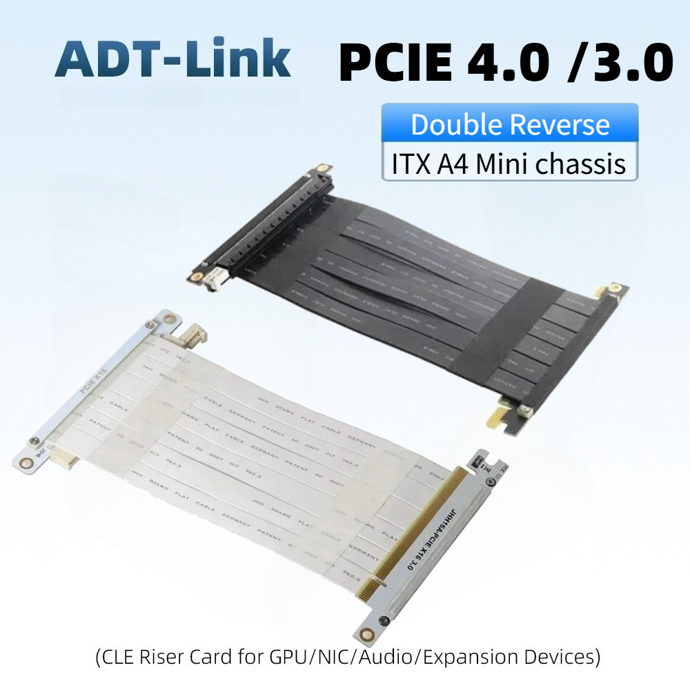 Pcie Extension Cable - 黒白ダブルリバースグラフィックカード延長ケーブル PCIe 4.0 3.0 X16 to