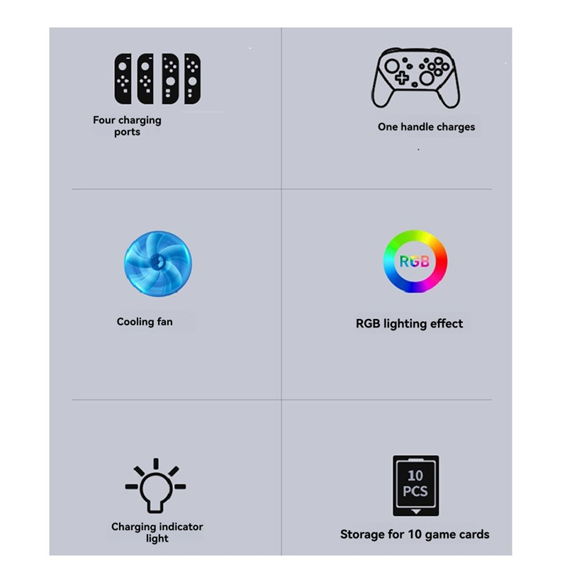 Gaming Accessories To Sell - 【売れ筋】スイッチ 2 用多機能ゲームアクセサリー冷却 & 充電スタンドファン付き 10