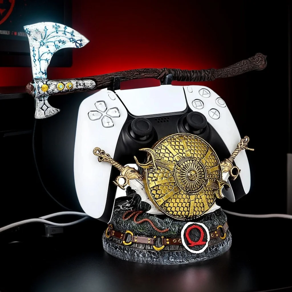 Gaming Home Accessories - 2025年新作 ゴッド・オブ・ウォー PS5/Xbox/PS4コントローラー対応 クリエイティブスタンド ユニークなゲームパッドホルダー デスクトップデコレーション