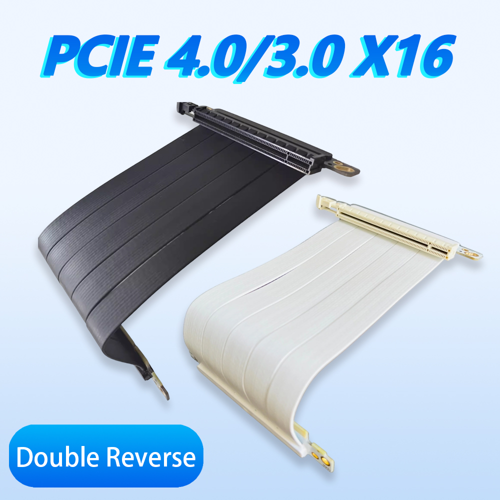 Pcie Extension Cable - PCIe 4.0 3.0 X16 ダブルリバース グラフィックカード延長ケーブル