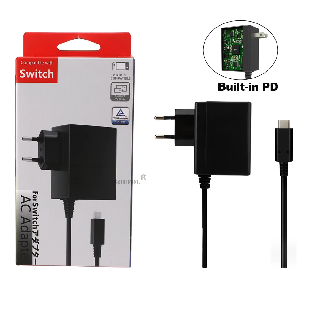 Gaming Accessories For Ps5 - NS Switch & Switch 2用AC電源アダプター充電器、Type-C壁掛け充電器（EU/USプラグ）、PS5 Portalゲームアクセサリー用