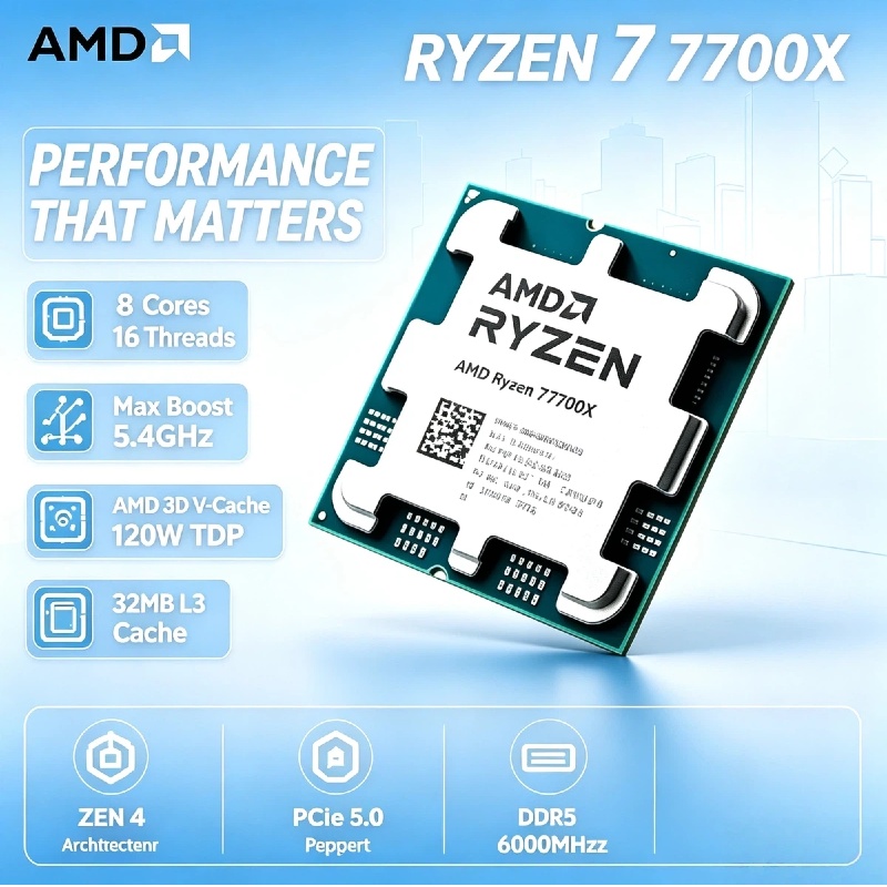 Amd Cpu Ryzen 7 - AMD Ryzen 7 7700X 5NM 高性能ゲーミングチップ