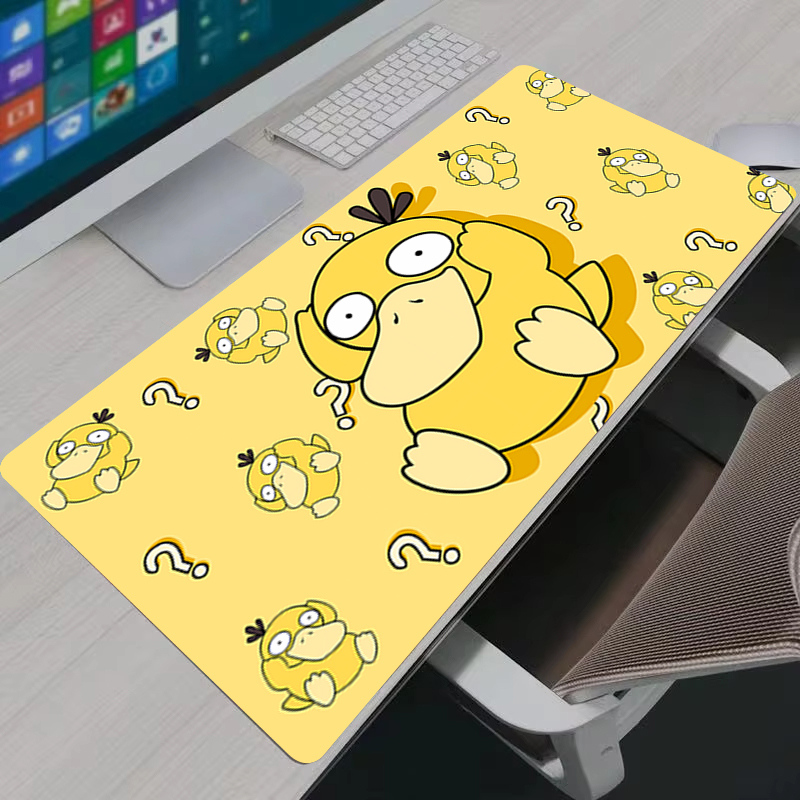 Gaming Accessories For Gaming Laptop - マウスパッドアニメ P-ポケモン Psyduck XXL 大型ゲーミングマウスパッドノンスリップラバーデスクマットラップトップ PC