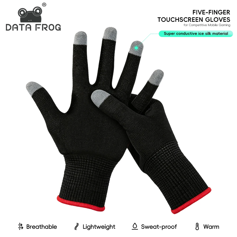 Gaming Accessories Drawing - Data Frog 多用途ゲーミンググローブ、タブレット描画、モバイルゲーム、精密作業用の強化されたタッチ感度