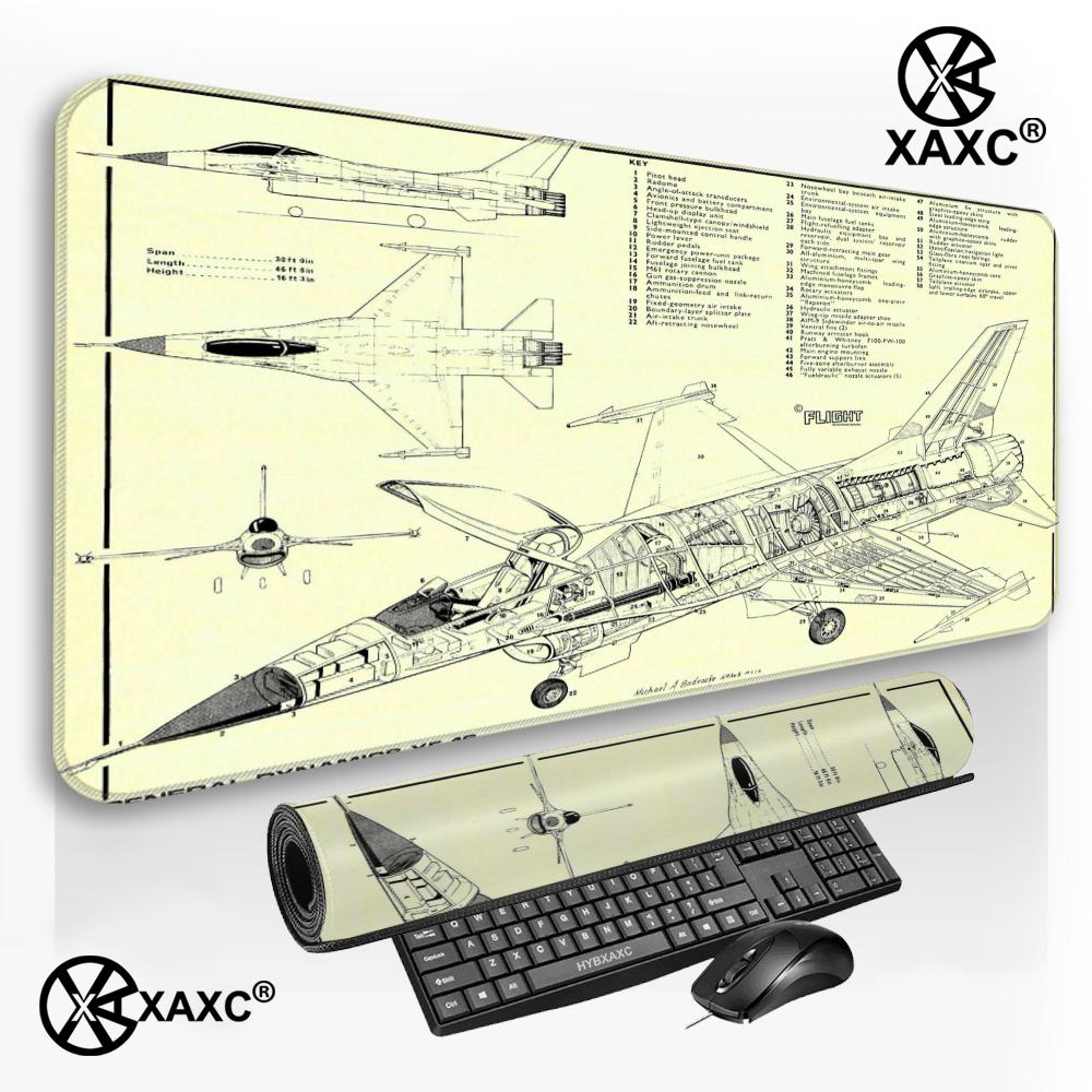 飛行機の図面白黒ゲーミングマウスパッド HD プリントオフィ - Gaming Accessories Drawing のレビューと価格