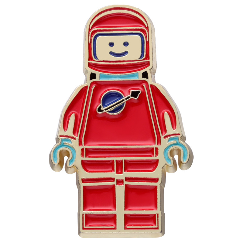 レトロレッドレゴ宇宙飛行士エナメルラペルピンブローチバッジお - Gaming Accessories Toys のレビューと価格