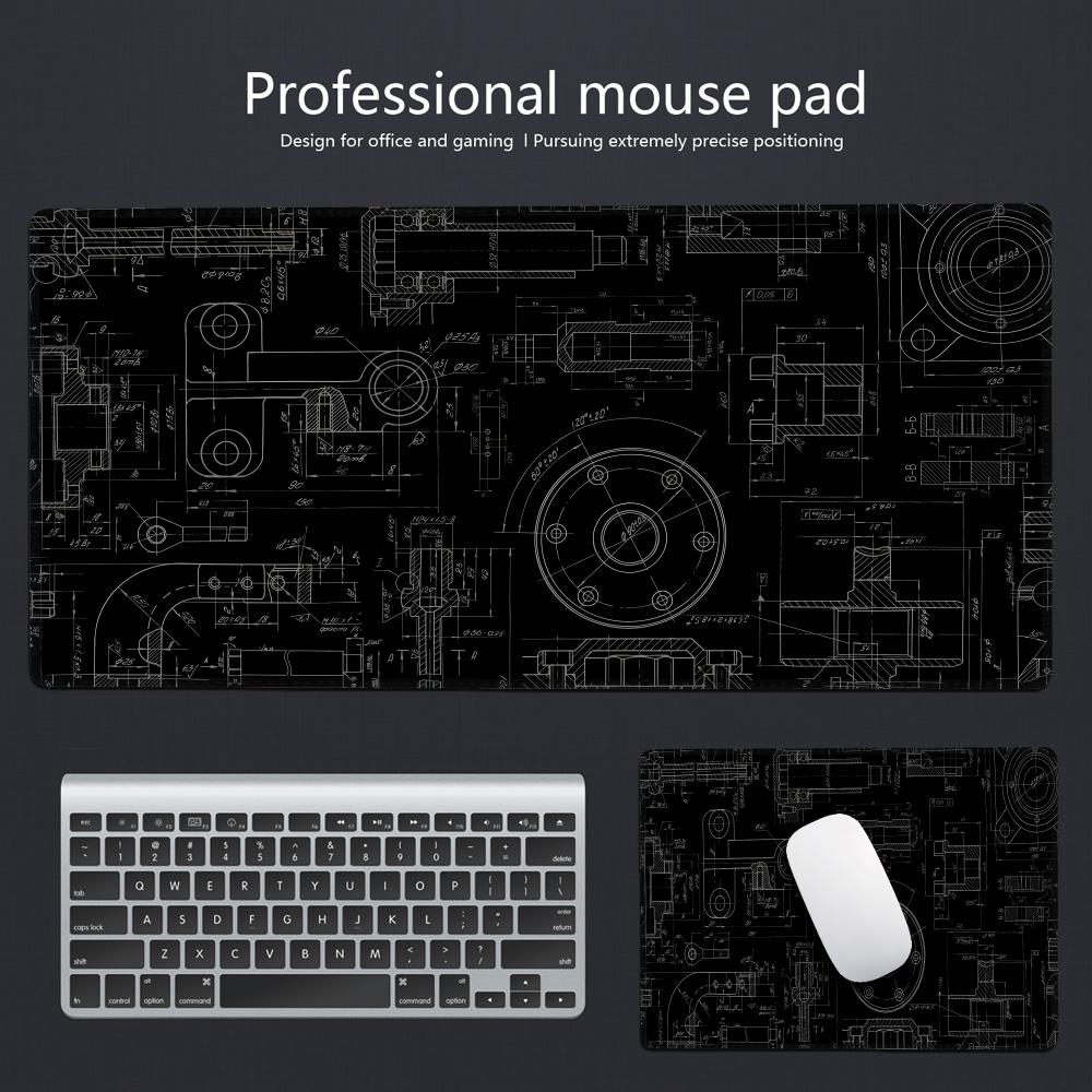マウスパッド ゲームアクセサリー メカニカルドローイング 大 - Gaming Accessories Drawing のレビューと価格