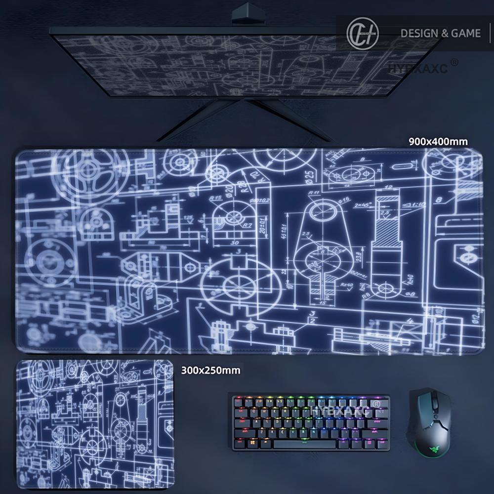 マウスパッド ゲームアクセサリー メカニカルドローイング 大 - Gaming Accessories Drawing のレビューと価格