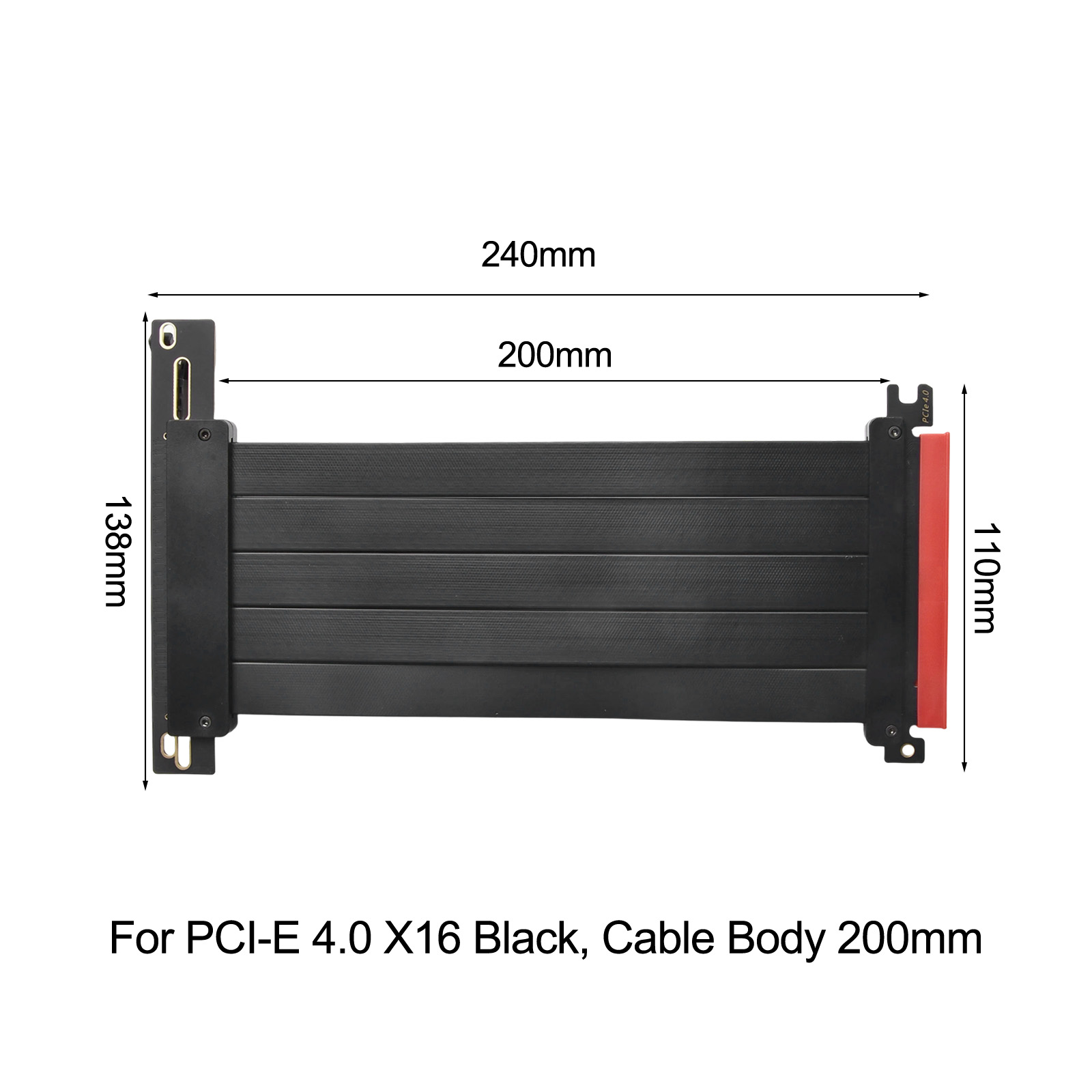 PCIe 4.0 X16ライザーケーブル 20cm シールド - Pcie Extension Cable のレビューと価格