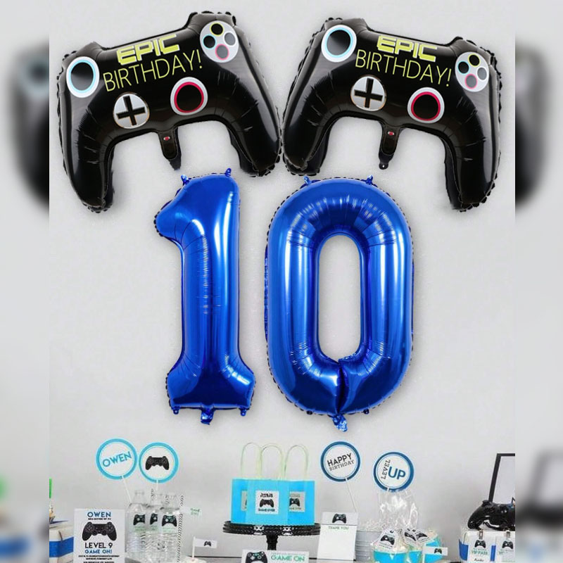 3 個ビデオゲームパーティー用品セット男の子の誕生日パーティ - Gaming Accessories For Room のレビューと価格