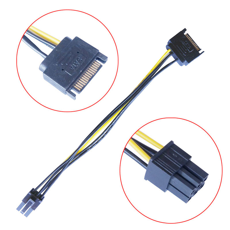 コンピュータグラフィックスカード,2個,15ピンから8ピン  - Pcie Extension Cable のレビューと価格