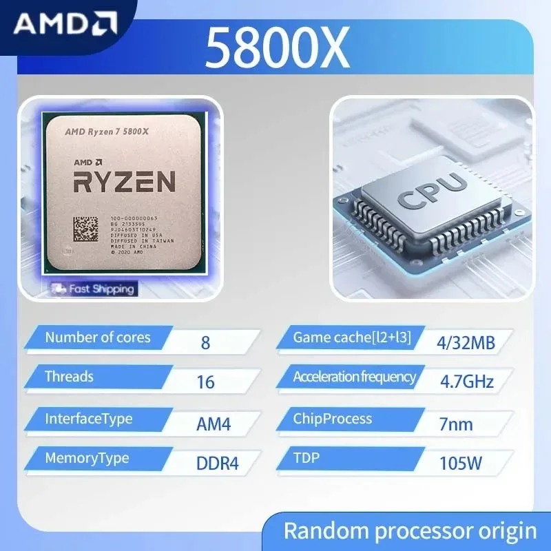 AMD Ryzen 7 5800X GHz、AM4ソケット、 - Amd Cpu Ryzen 7 のレビューと価格
