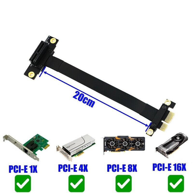 90度PCI-E PCI Express 1X - 1Xスロ - Pcie Extension Cable のレビューと価格