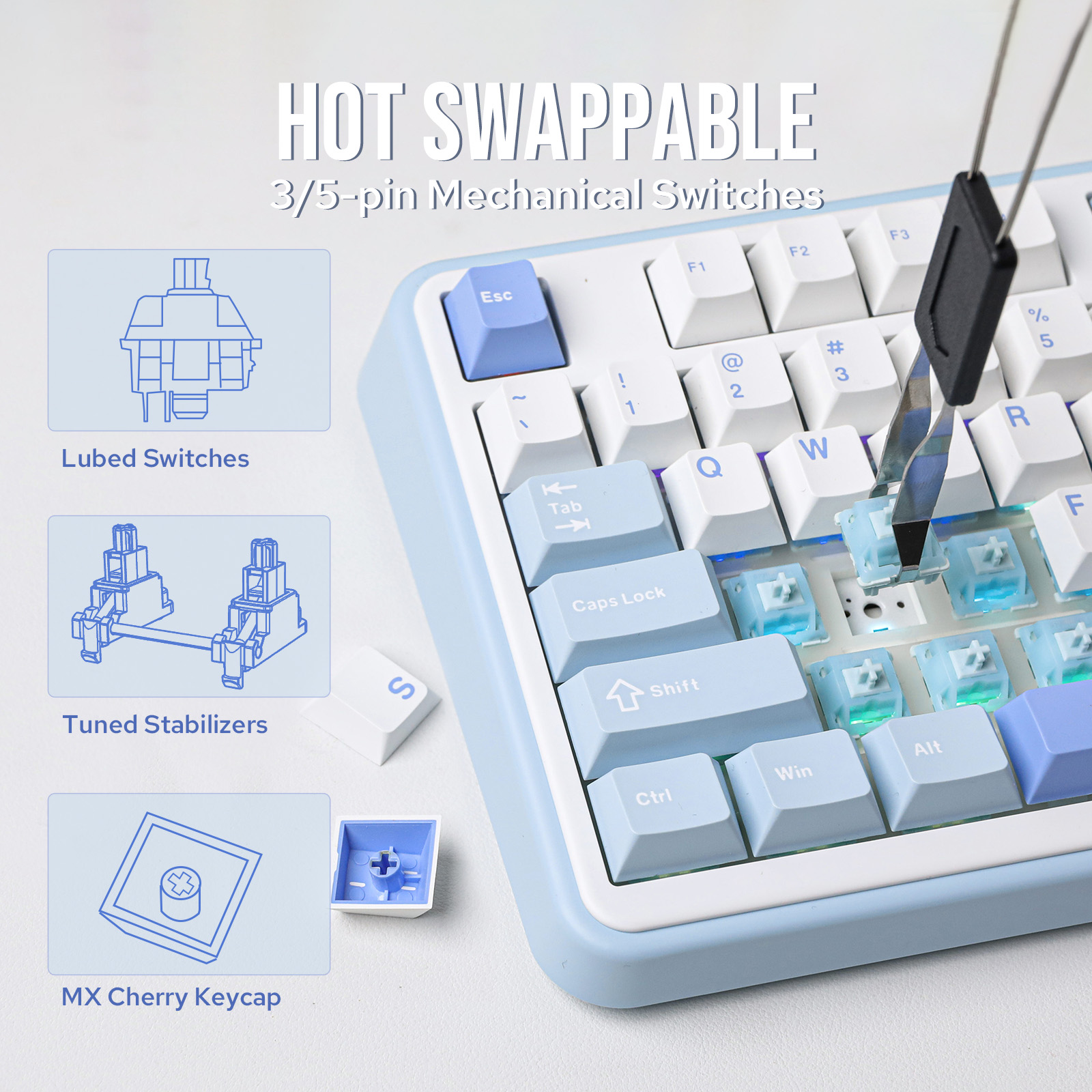 EPOMAKER TH99/TH99 Plus 96% QW - Keyboard Numpad Separate のレビューと価格