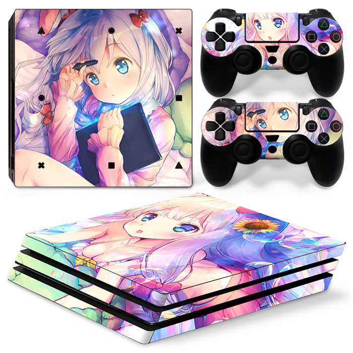 Ps4 proコンソール用の保護ステッカー,素敵な女の子のス - Gaming Accessories Drawing のレビューと価格