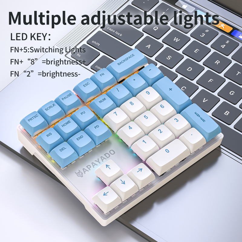 K33 コンパクトメカニカルテンキー、USB有線数値キーパッ - Keyboard Numpad Separate のレビューと価格