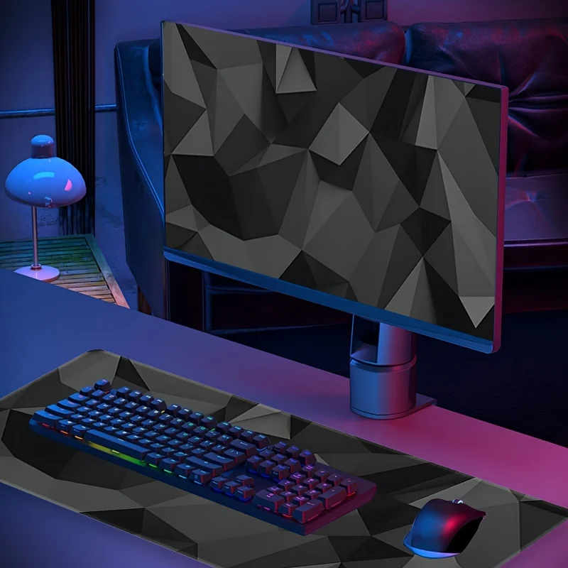 幾何学模様の大型マウスパッド 900x400x3MM デスク - Gaming Accessories Drawing のレビューと価格