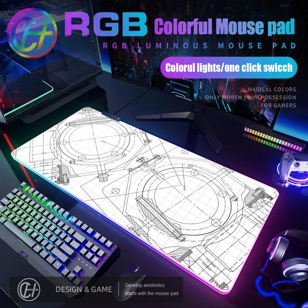 メカニカルドローイングRGBマウスパッド ゲーミングマウスパ - Gaming Accessories Drawing のレビューと価格