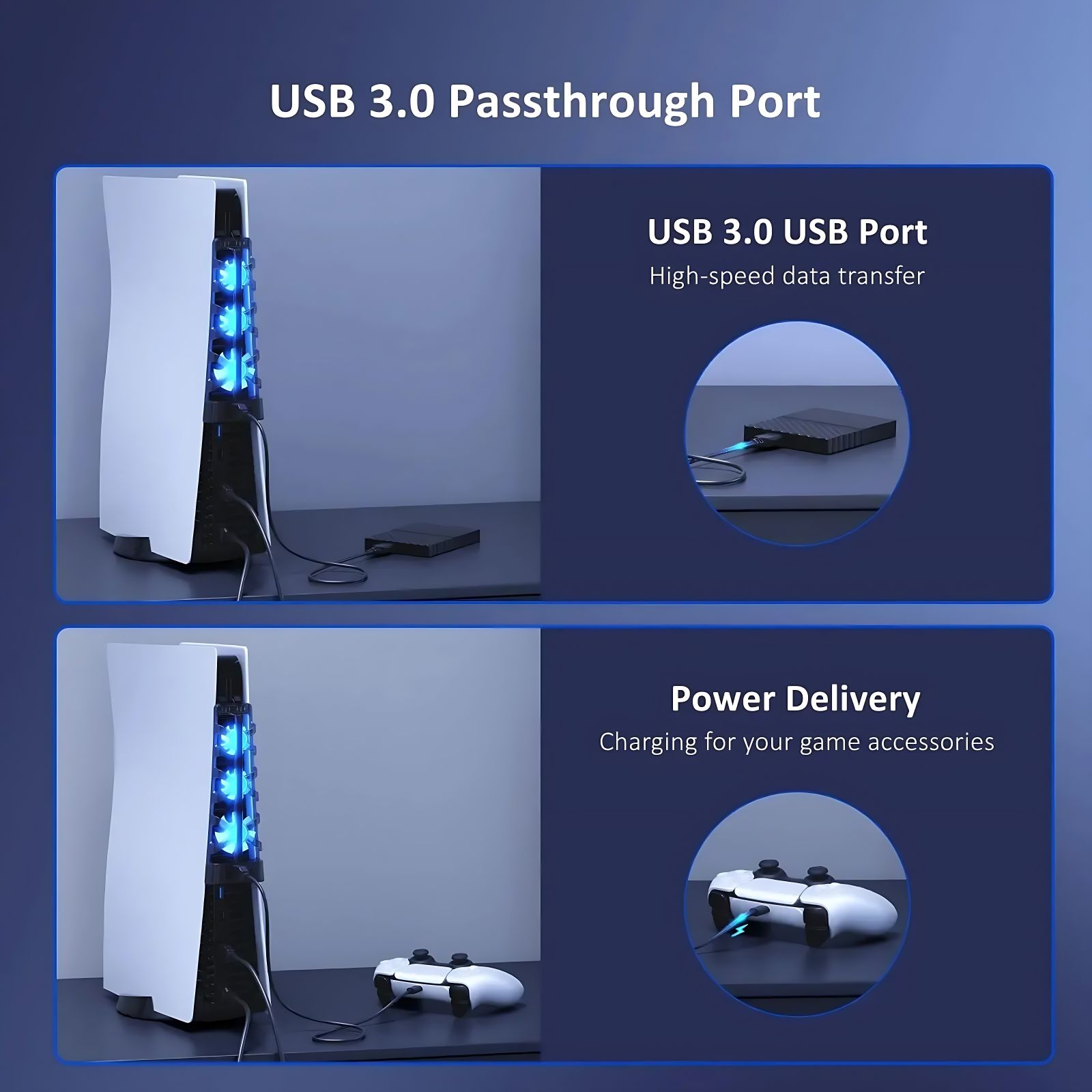 PS5用ディスク版とデジタル版の両方に対応するLEDライト付 - Gaming Accessories For Ps5 のレビューと価格