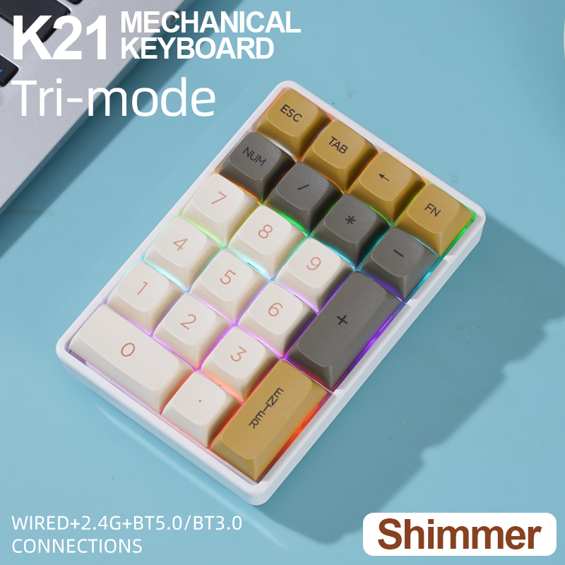K21 トリモードメカニカルテンキー FREEWOLF ホッ - Keyboard Numpad Separate のレビューと価格